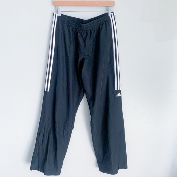 Adidas Y2K men’s wide leg baggy windbreak pant black white size medium - Picture 1 of 8
